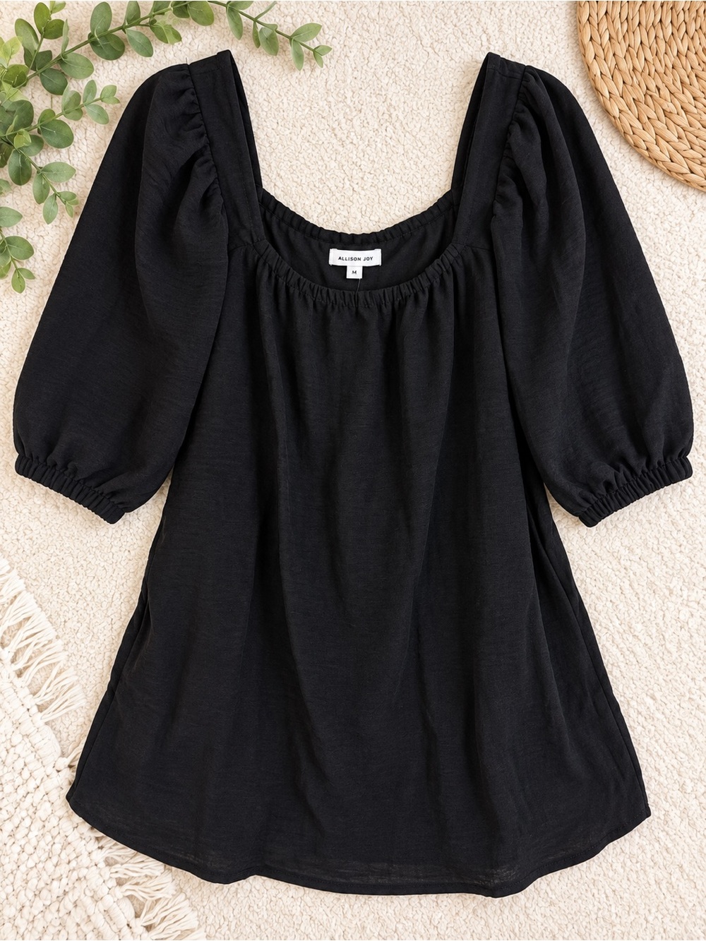 Allison Joy Georgia Gauze Dress Black Size M – EVEREVE